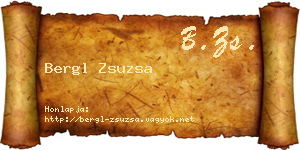 Bergl Zsuzsa névjegykártya